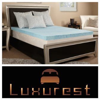 LuxurestLLC Gel Infused Memory Foam Mattress Topper