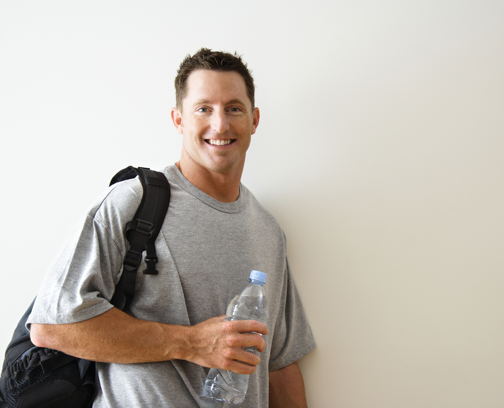Man with gym bag
