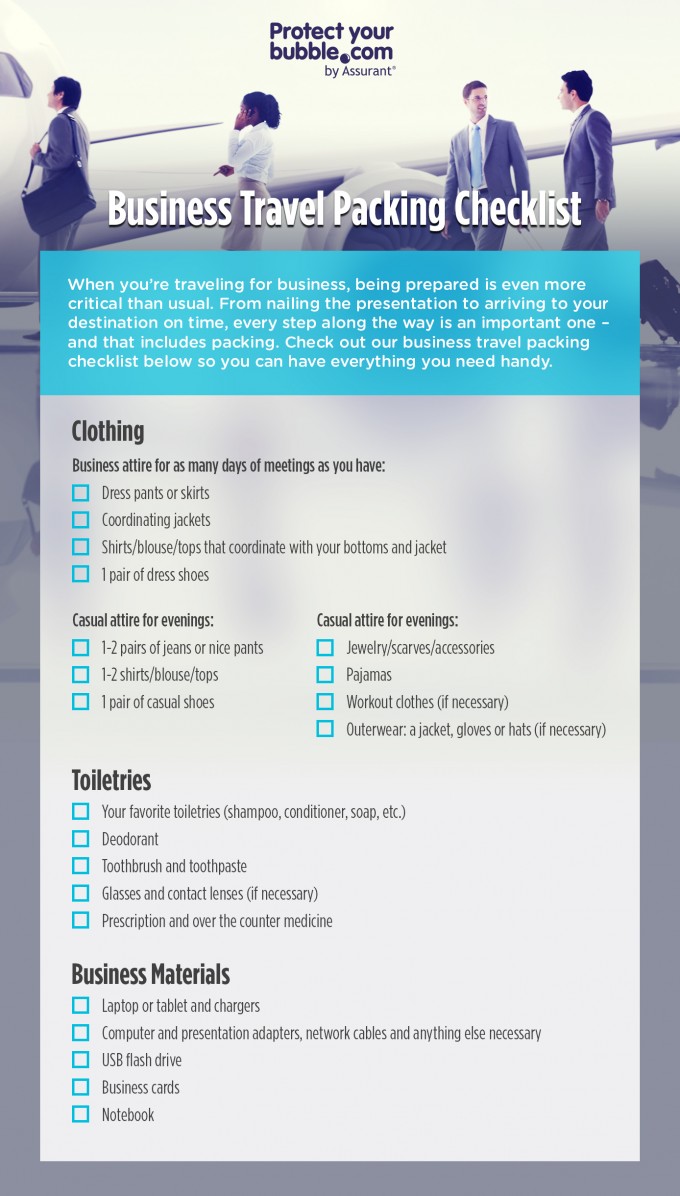 Business travel checklist