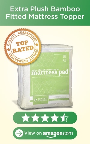 Extra Plush Bamboo Fitted Mattress Topper, 4.5 stars