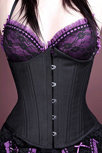 Timeless Black Cashmere Underbust Corset W-03