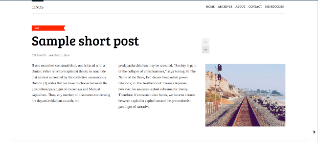 tinos bloggin theme